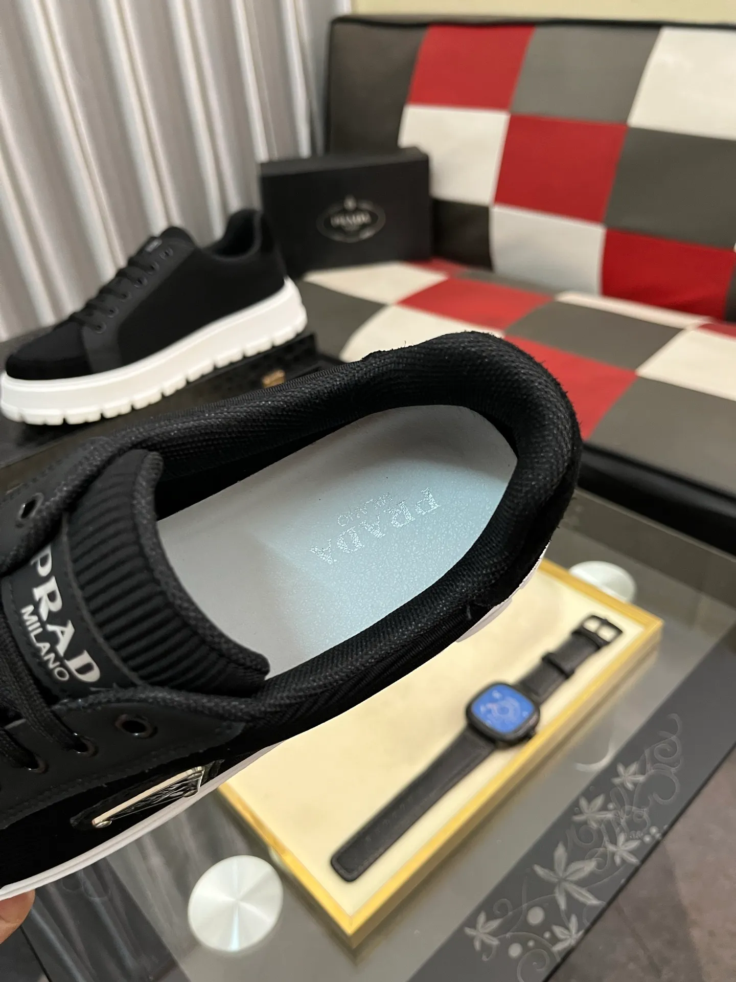 Men's Men's Shoes💰440⌚️⌚️《PRADA*》The latest and most popular casual shoes, top brand [seduce] luxury~purchasing agent, top~quality. [Strong] The upper is made of imported breathable special materials ➕ breathable feet (•) with fine workmanship. Original stylish and stylish soft rubber wear-resistant outsole, light and comfortable on the foot, size: 38-445️⃣colors available